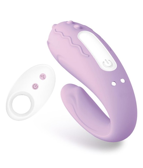 Brightmauve Vibrador para Parejas Doble Motor Control Remoto USB Silicona