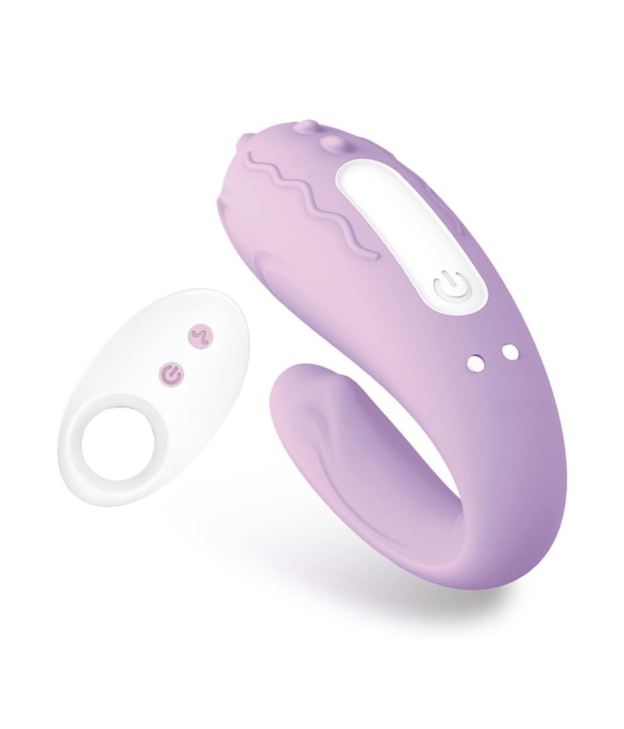 Brightmauve Vibrador para Parejas Doble Motor Control Remoto USB Silicona