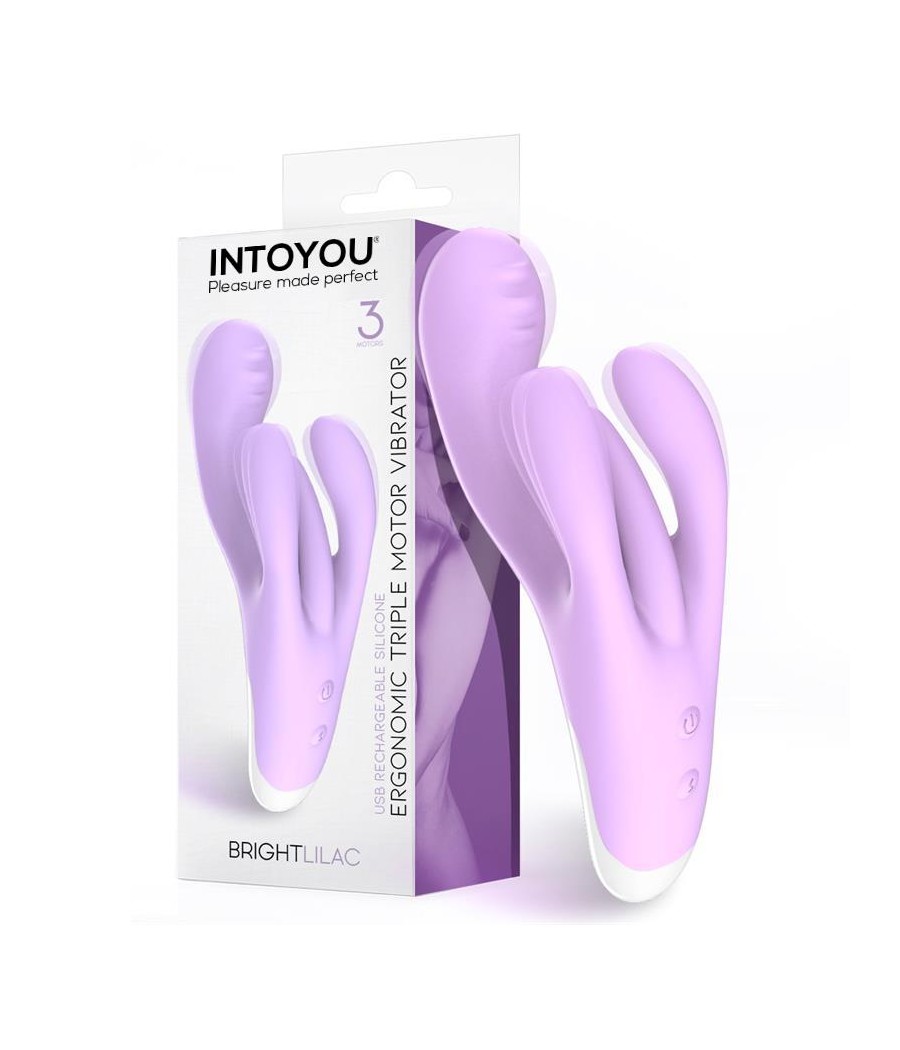 Brightlilac Vibrador Triple Motor Ergonomico USB Silicona