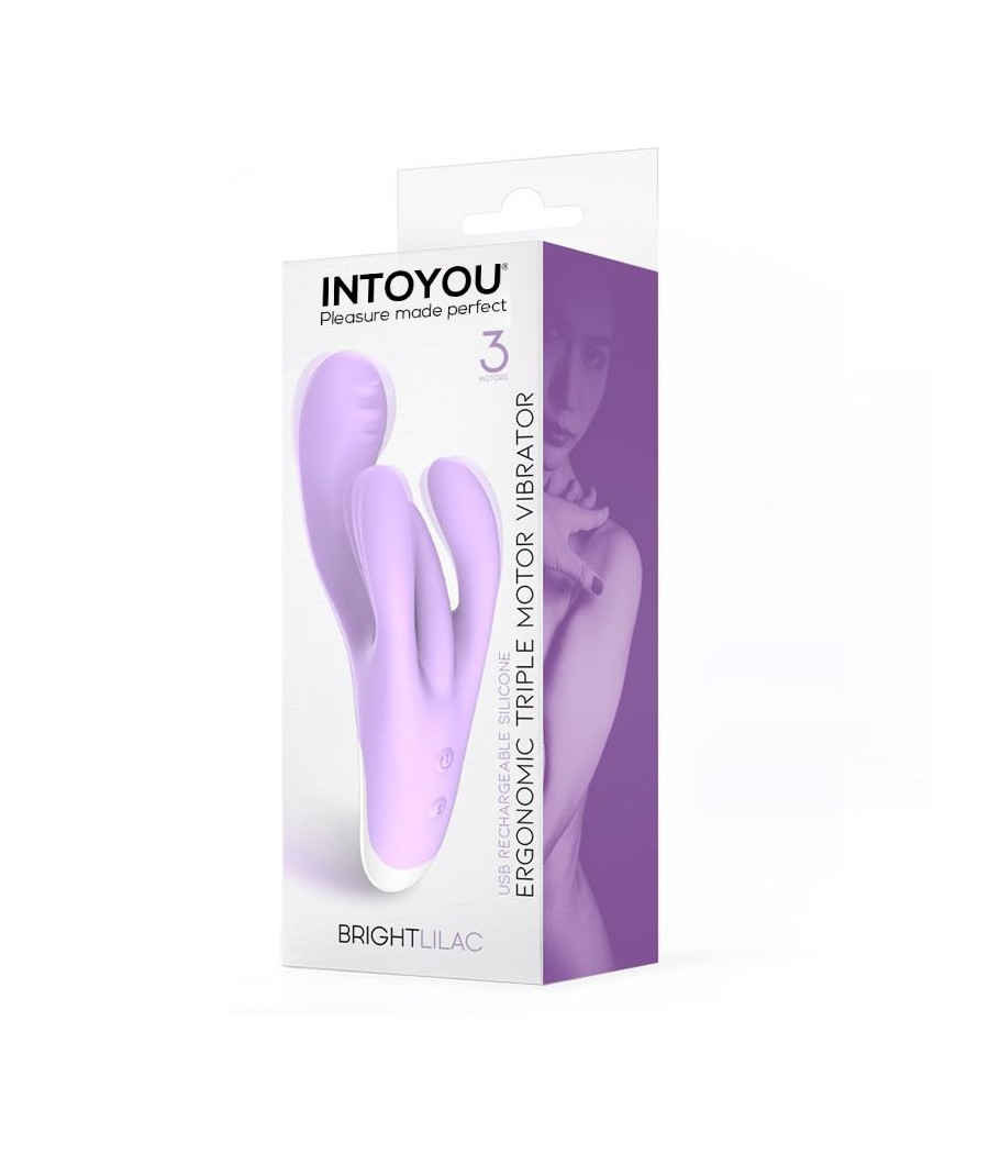 Brightlilac Vibrador Triple Motor Ergonomico USB Silicona