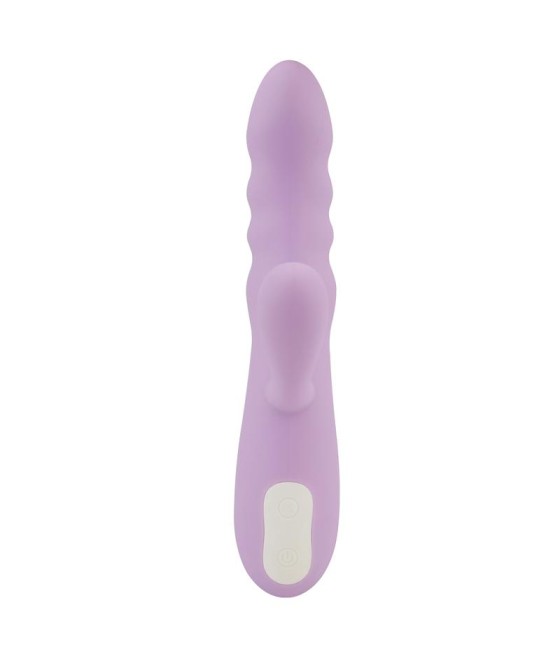 Brightlavender Vibrador y Rotador Doble Motor 360º USB Silicona