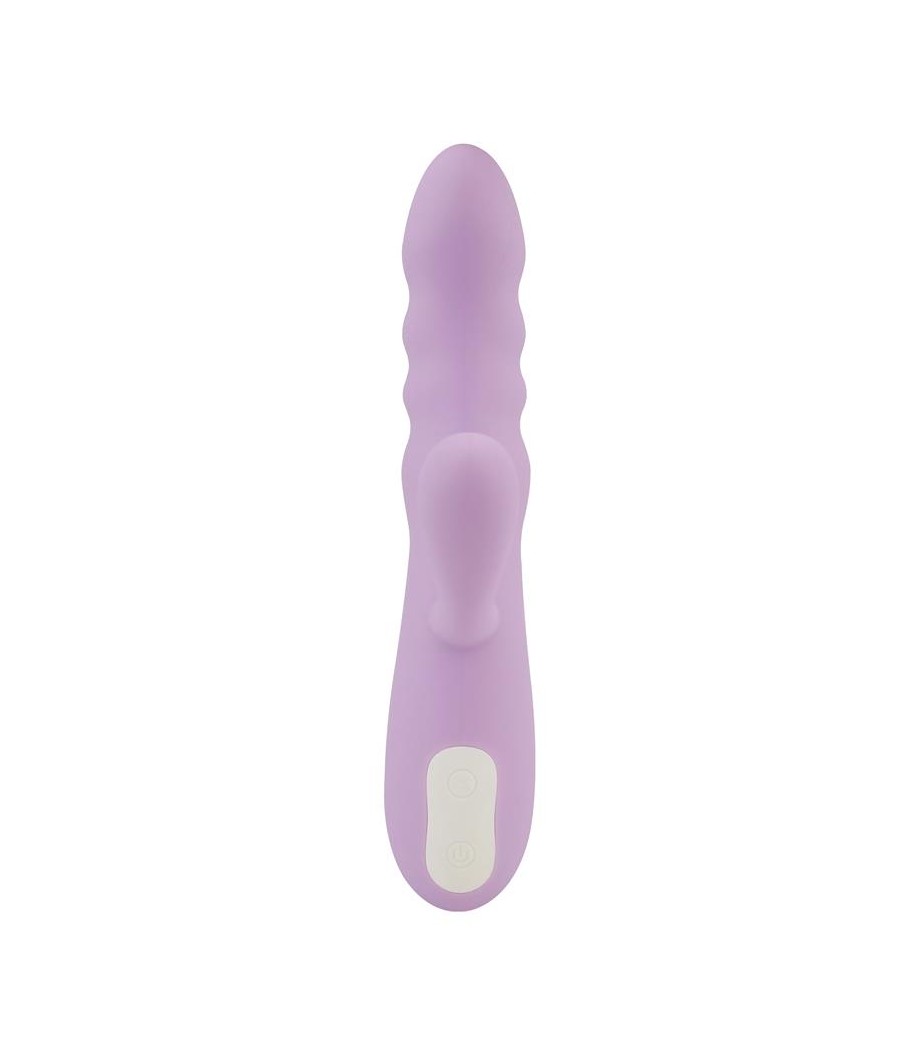 Brightlavender Vibrador y Rotador Doble Motor 360º USB Silicona