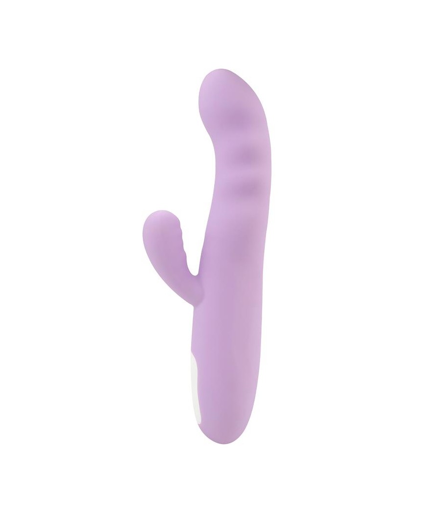 Brightlavender Vibrador y Rotador Doble Motor 360º USB Silicona