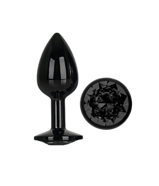 Blackgem Plug Anal Metalico con Joya Talla S Negro