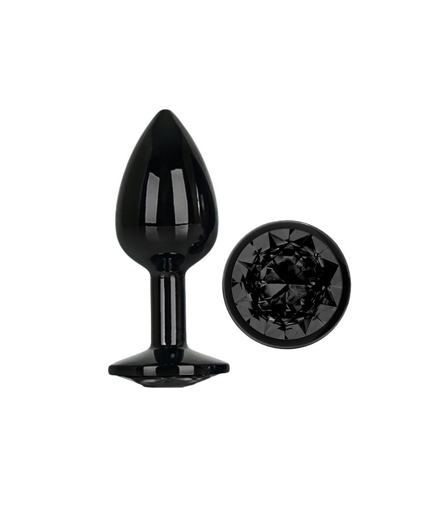 Blackgem Plug Anal Metalico con Joya Talla S Negro