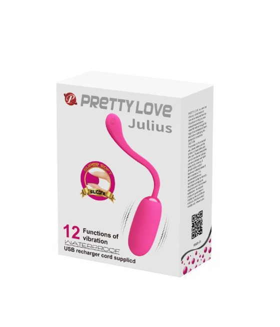 Huevo Vibrador Julius USB Silicona Rosa