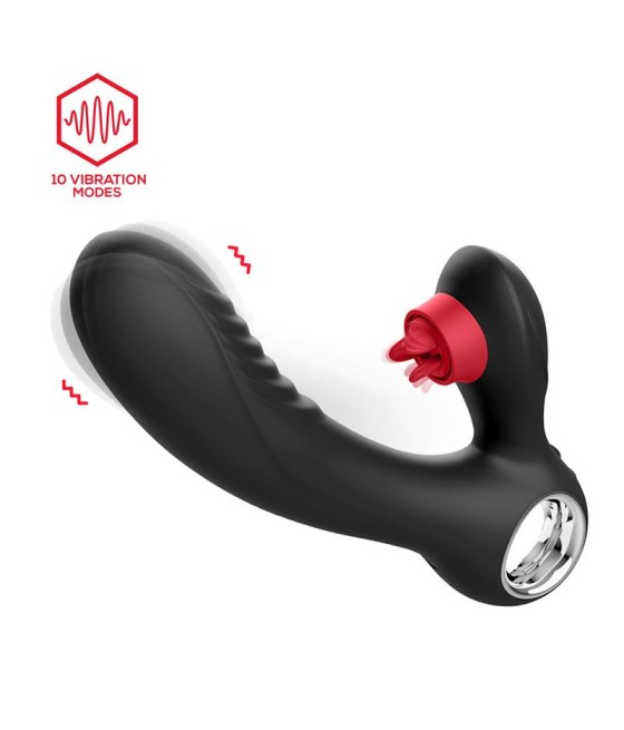 Niza Vibrador con Calor y Triple Lengua Estimuladora de Clitoris