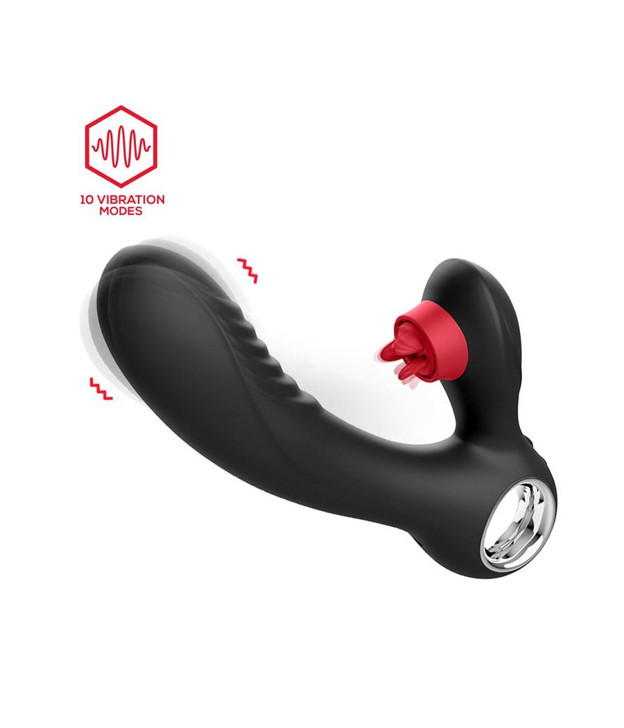 Niza Vibrador con Calor y Triple Lengua Estimuladora de Clitoris