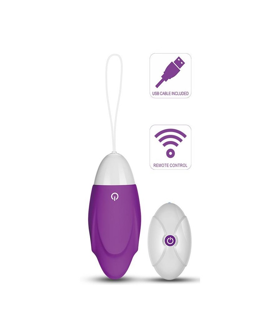 Huevo Vibrador iJoy Control Remoto USB Purpura