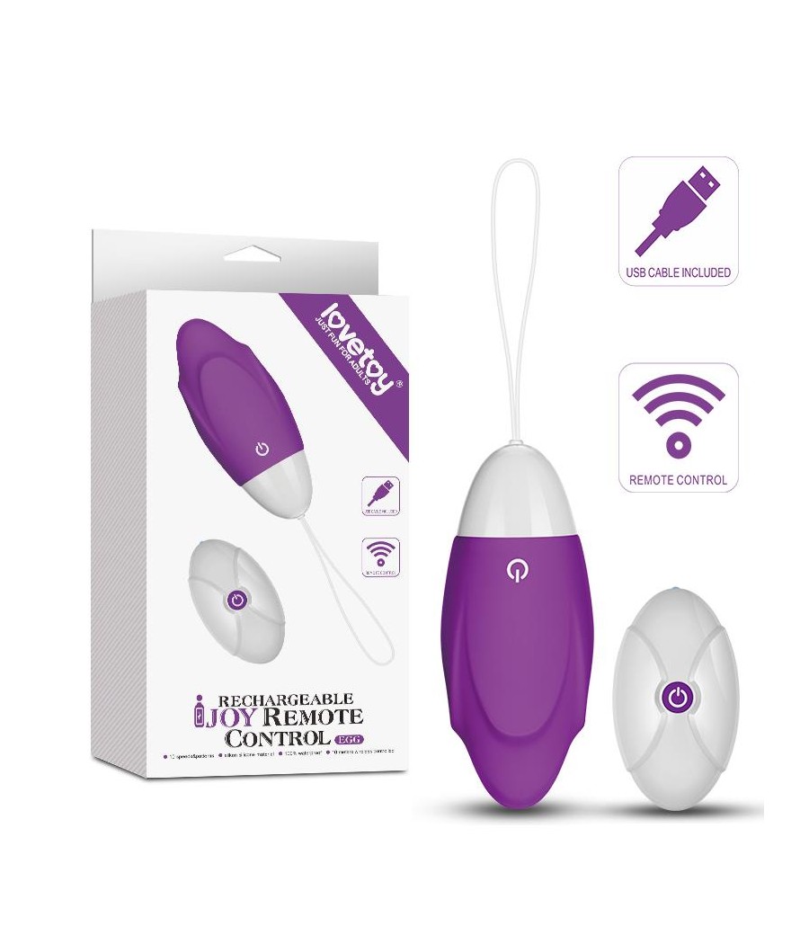 Huevo Vibrador iJoy Control Remoto USB Purpura