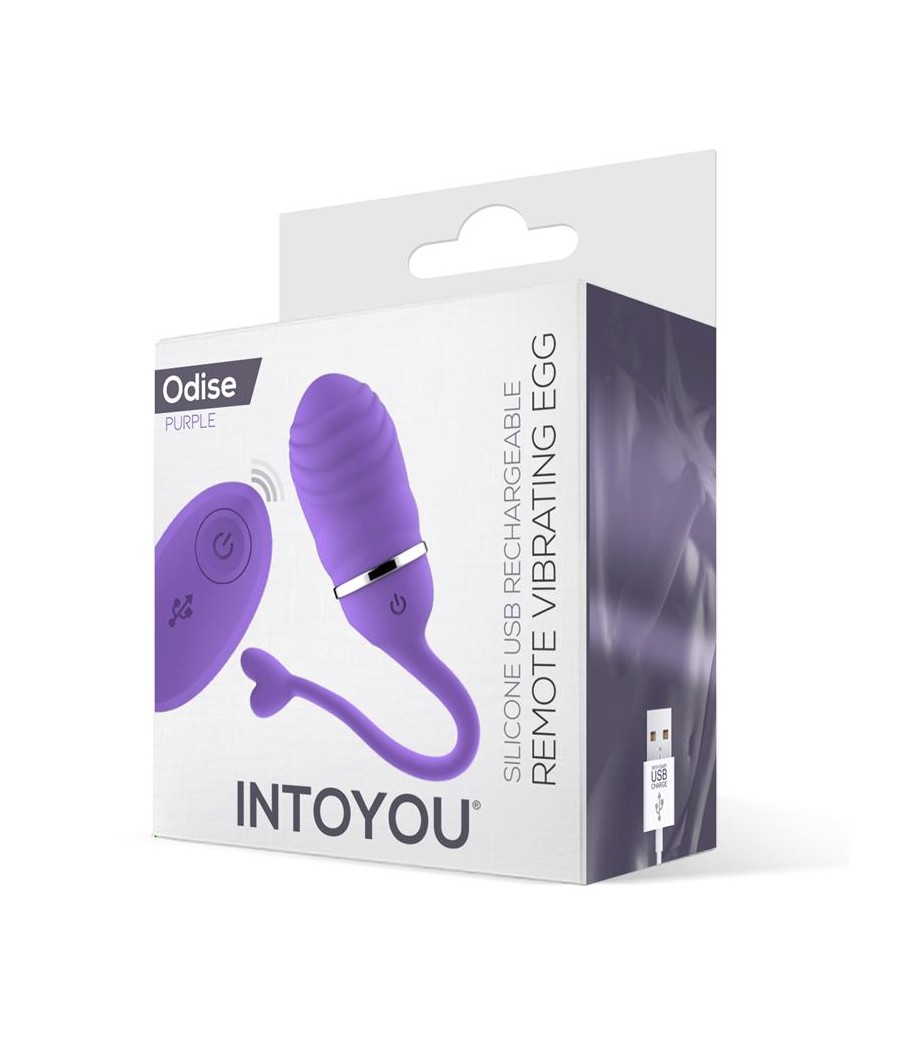 Huevo Vibrador Control Remoto Odise USB Silicona Purpura