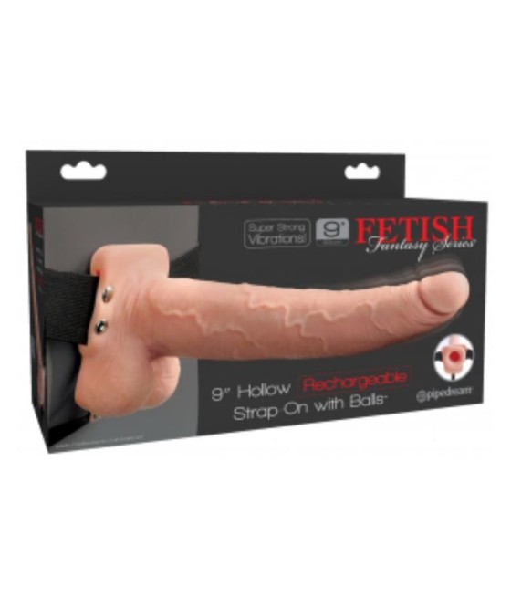 Arnes Elastico con Dildo Hueco 9 10 Funciones Vibracion USB Natural