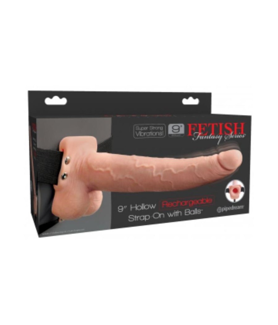 Arnes Elastico con Dildo Hueco 9 10 Funciones Vibracion USB Natural