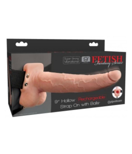 Arnes Elastico con Dildo Hueco 9 10 Funciones Vibracion USB Natural