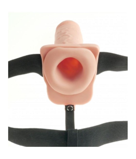 Arnes Elastico con Dildo Hueco 9 10 Funciones Vibracion USB Natural