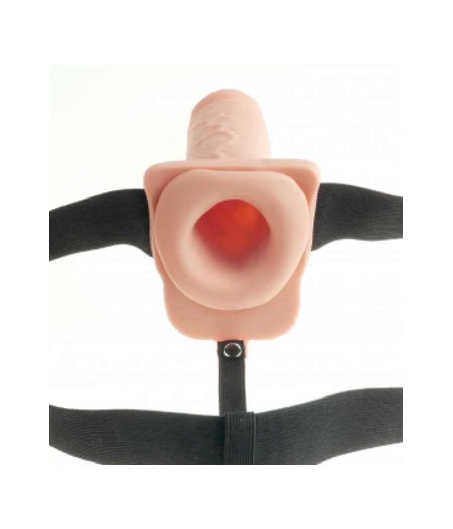 Arnes Elastico con Dildo Hueco 9 10 Funciones Vibracion USB Natural