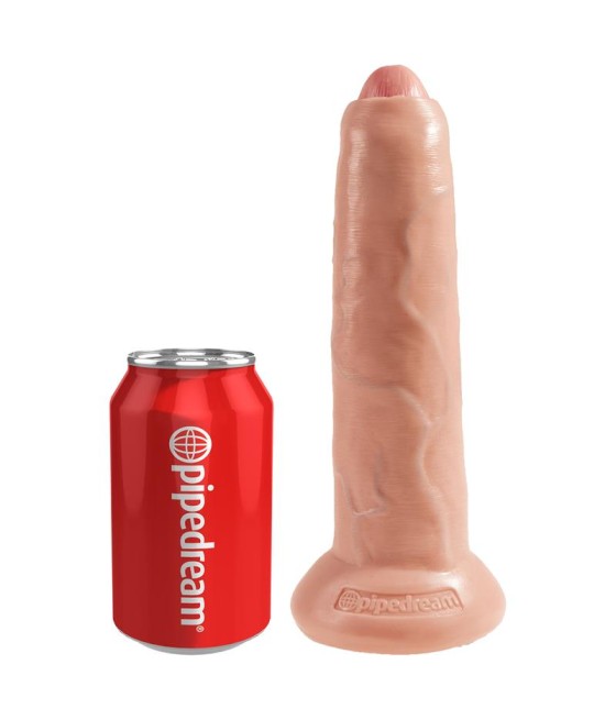 King Cock Dildo Realista con Glande Retractil Color Natural 9