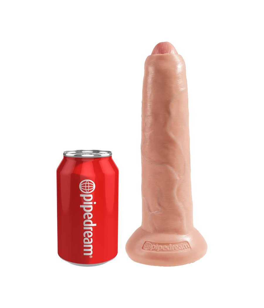 King Cock Dildo Realista con Glande Retractil Color Natural 9