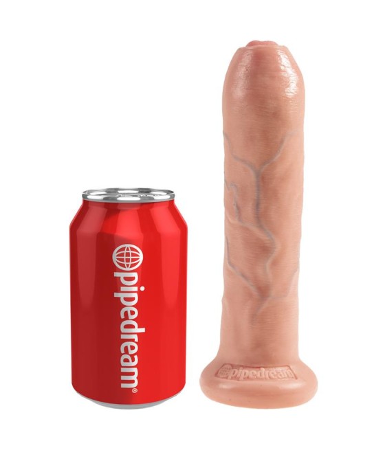 King Cock Dildo Realista con Glande Retractil Color Natural 7