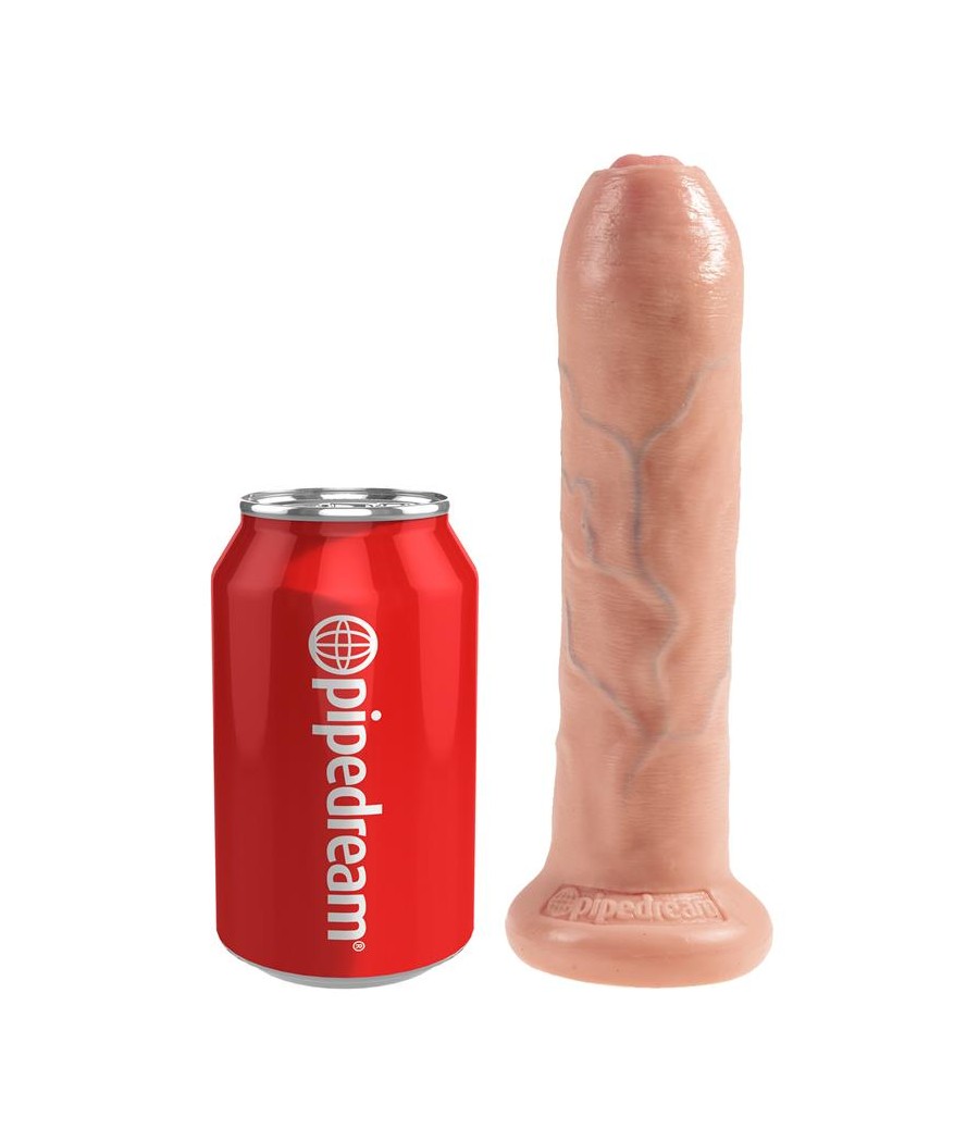 King Cock Dildo Realista con Glande Retractil Color Natural 7