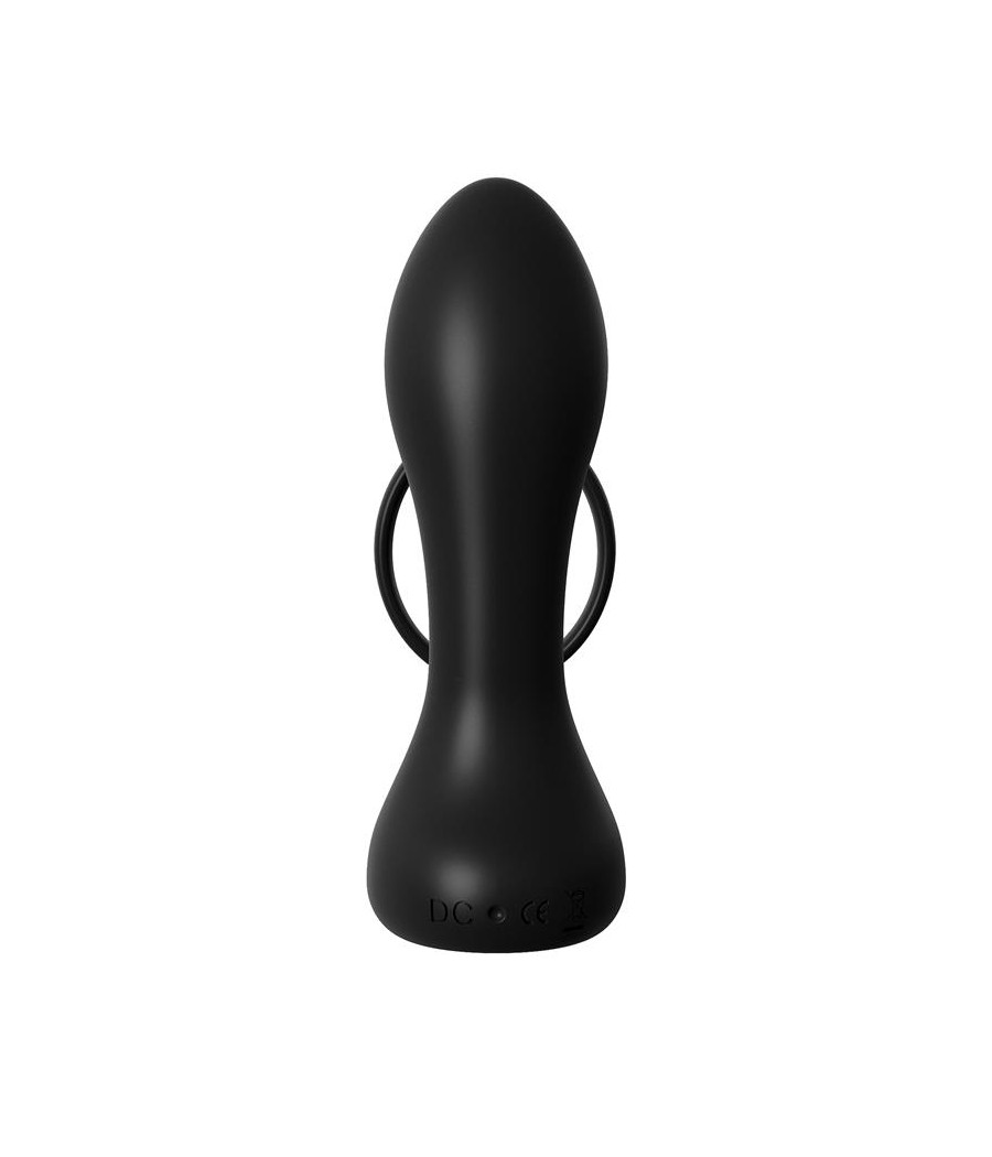 Anillo y Plug Anal Rechargeable Negro