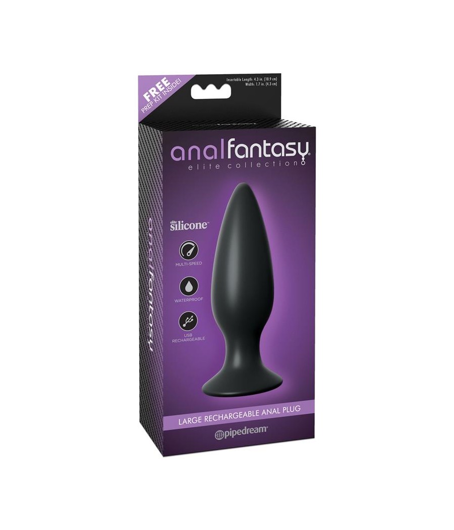 Plug Anal Recargable Grande Negro