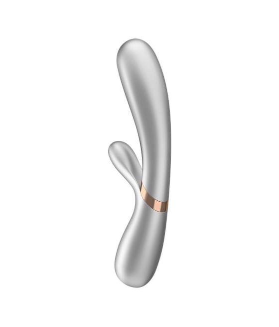 Hot Lover Vibrador Efecto Calor con APP Plata y Champagne