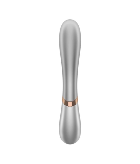 Hot Lover Vibrador Efecto Calor con APP Plata y Champagne