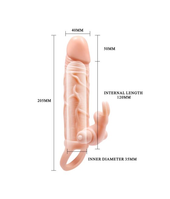 Brave Man Funda para el Pene con Vibracion 5cm