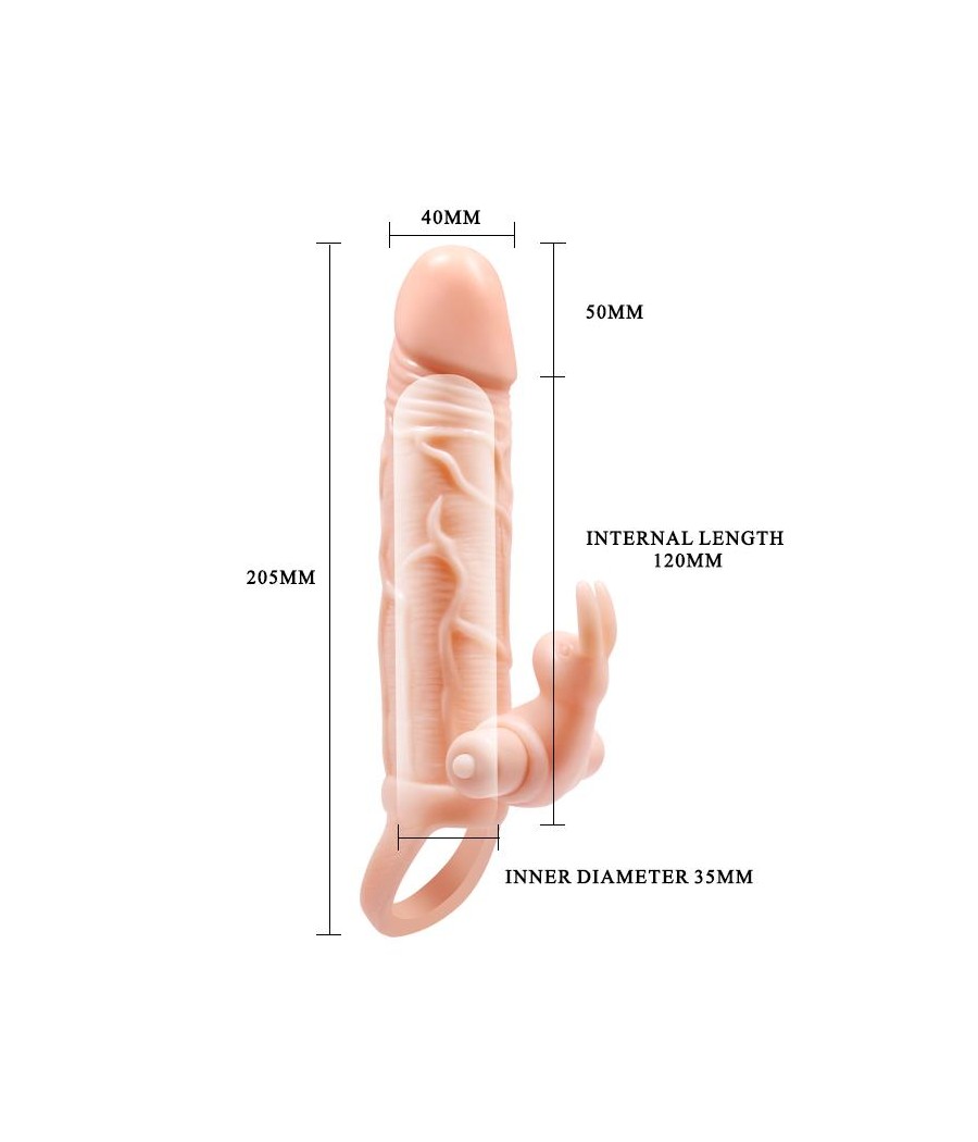 Brave Man Funda para el Pene con Vibracion 5cm