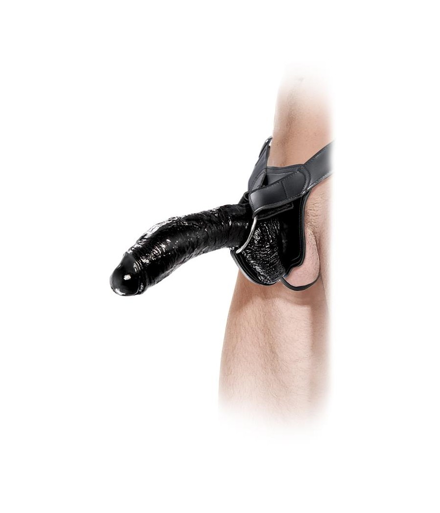 Arnes con Dildo Hueco 25 cm Marron