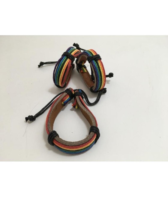 Pulsera Redonda Grande con Bandera LGBT+