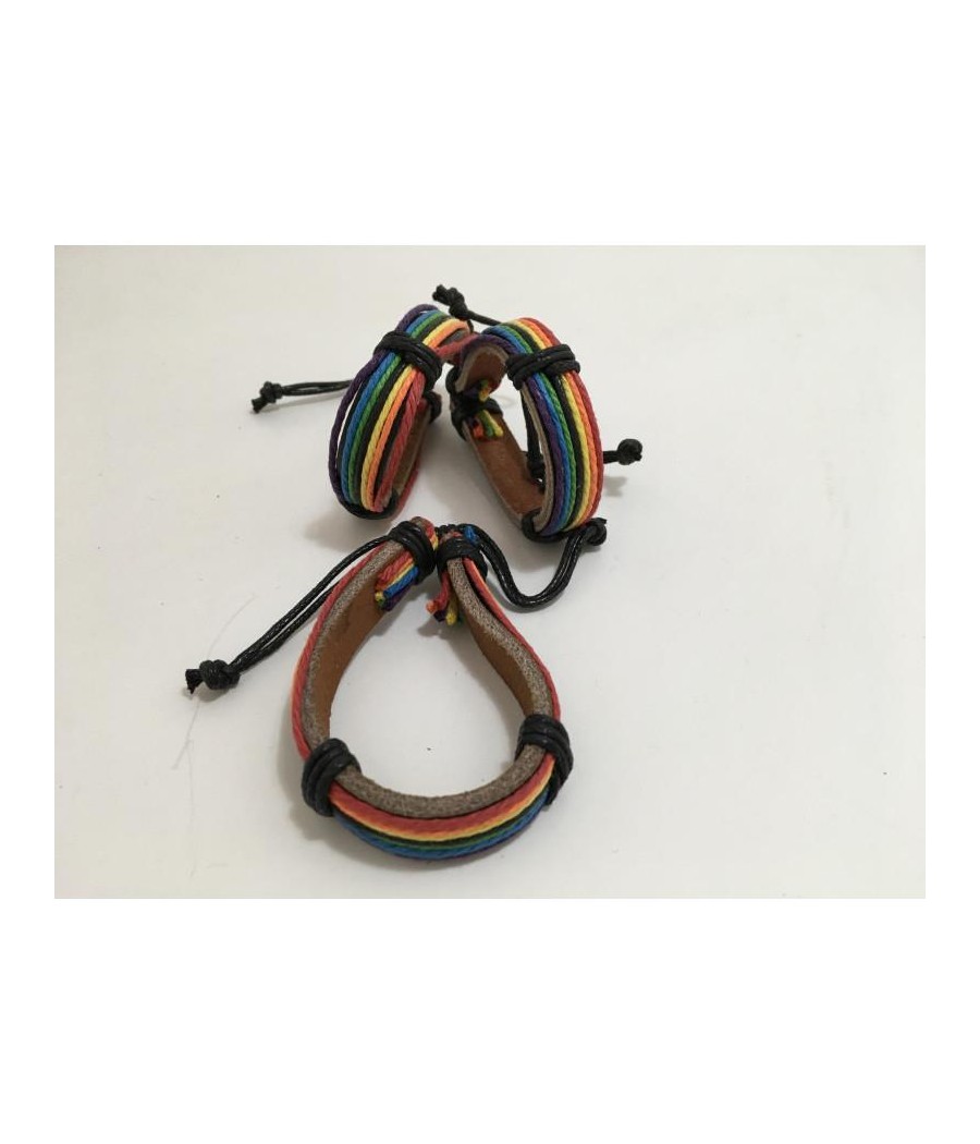 Pulsera Redonda Grande con Bandera LGBT