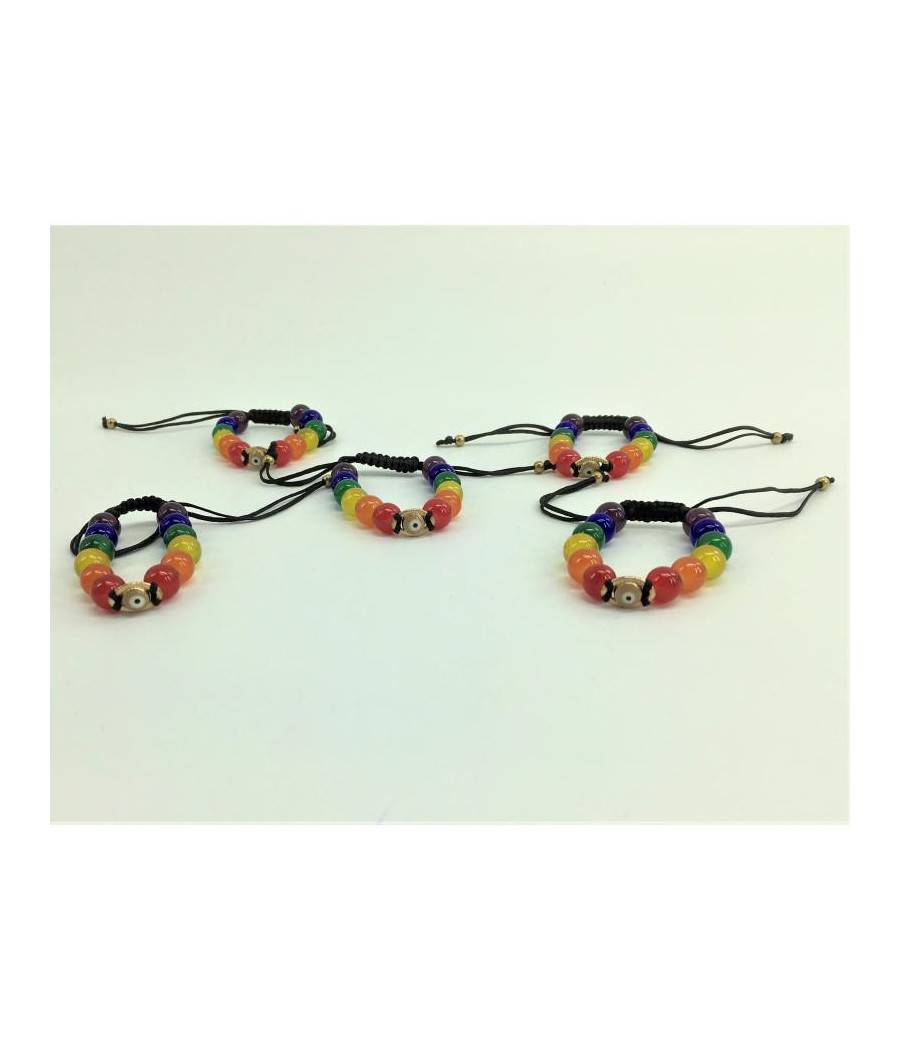 Pulsera Bandera LGBT y Ojo Turco