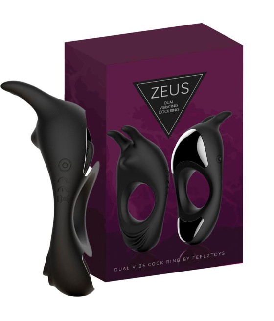 Zeus Anillo Vibrador para el Pene Doble