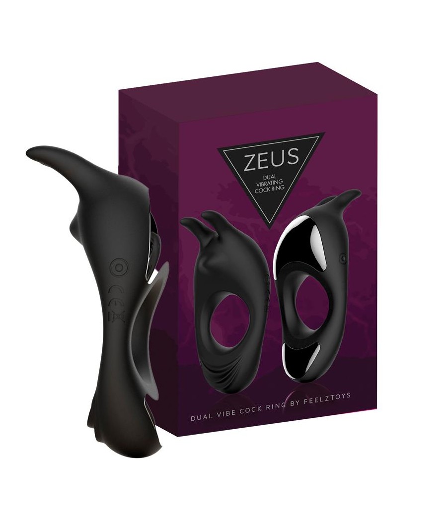 Zeus Anillo Vibrador para el Pene Doble