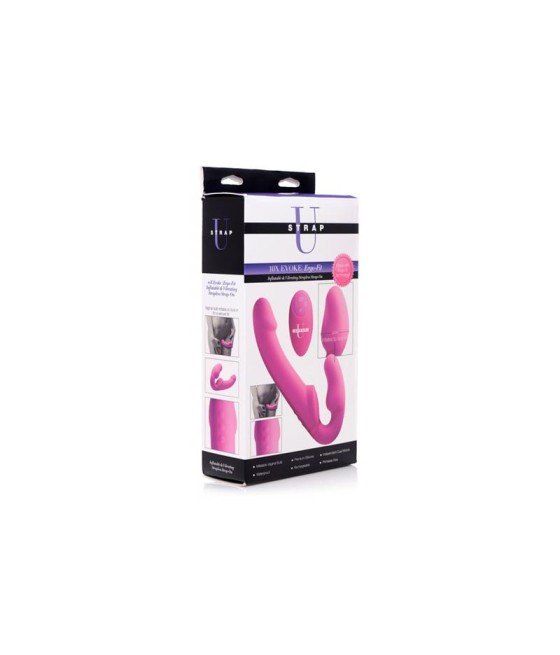 Inflatable Vibrador Doble Funcion Inflable Control Remoto Rosa