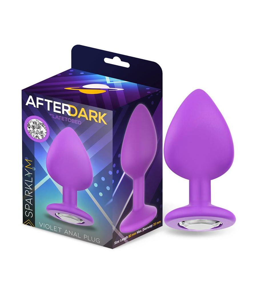 Sparkly Plug Anal Silicona Talla M Violet