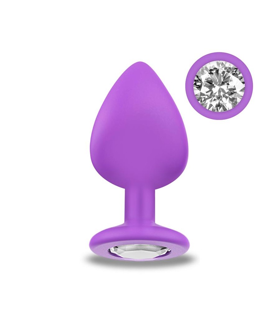 Sparkly Plug Anal Silicona Talla M Violet