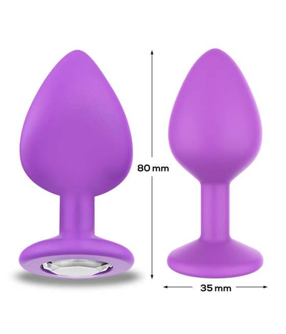 Sparkly Plug Anal Silicona Talla M Violet