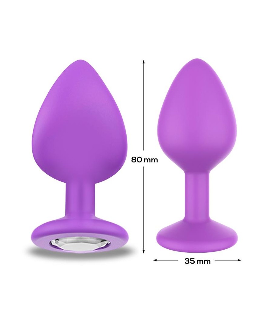 Sparkly Plug Anal Silicona Talla M Violet