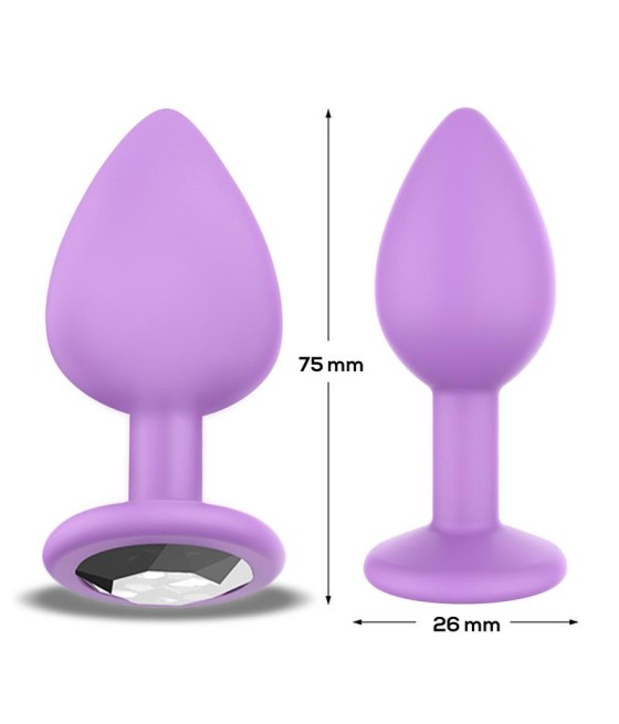 Sparkly Plug Anal Silicona Talla S Lilac