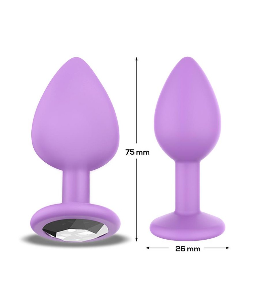 Sparkly Plug Anal Silicona Talla S Lilac