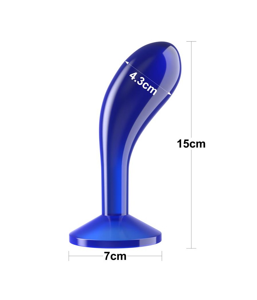 Plug Anal Flawless Azul Transparente 6