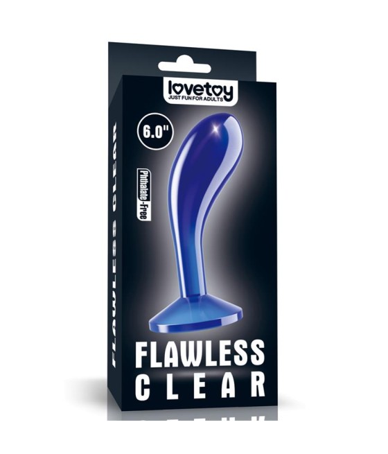 Plug Anal Flawless Azul Transparente 6