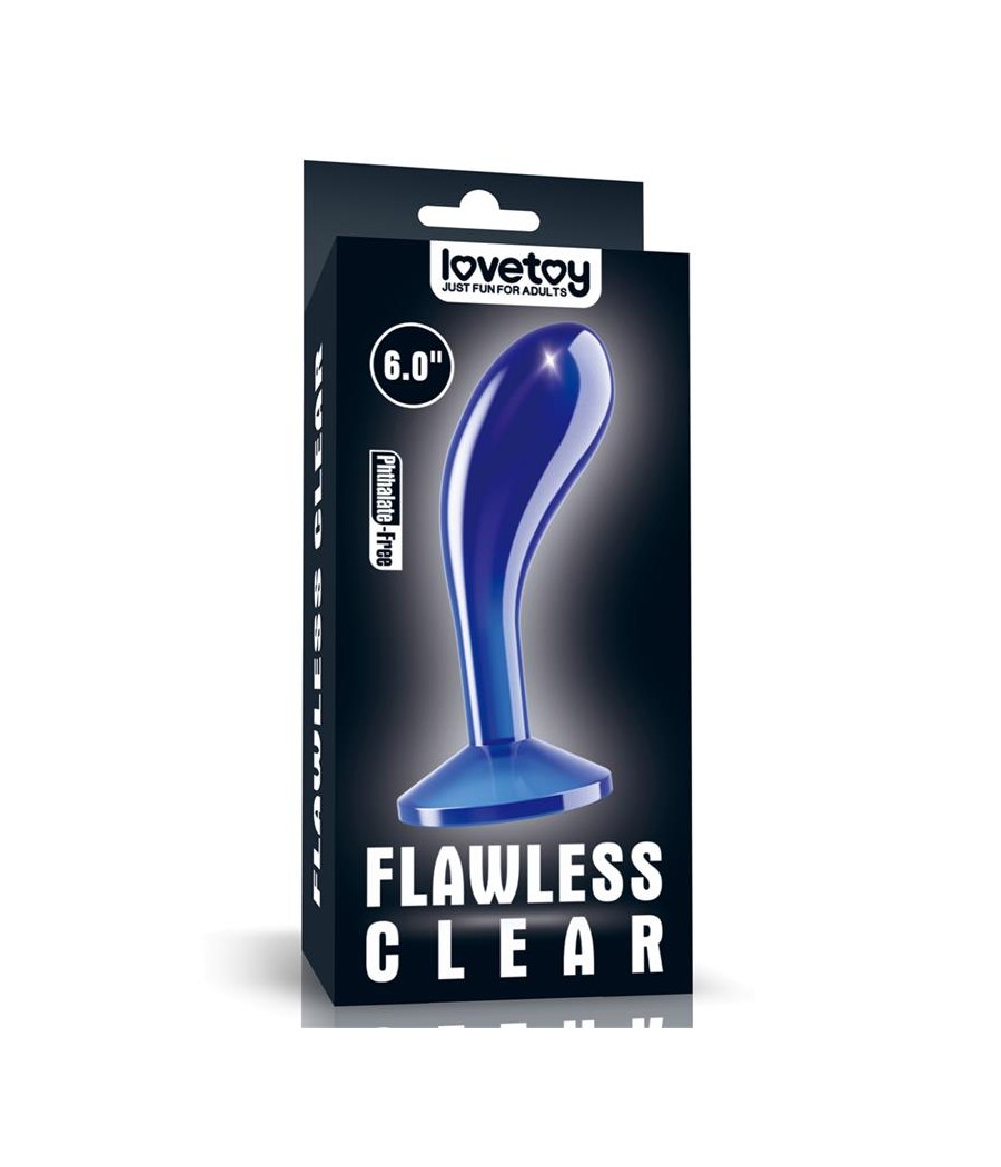 Plug Anal Flawless Azul Transparente 6