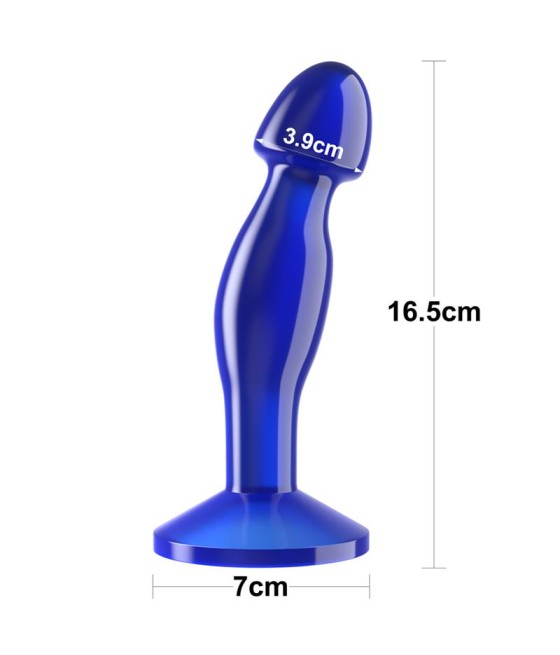 Plug Anal Flawless Azul Transparente 65