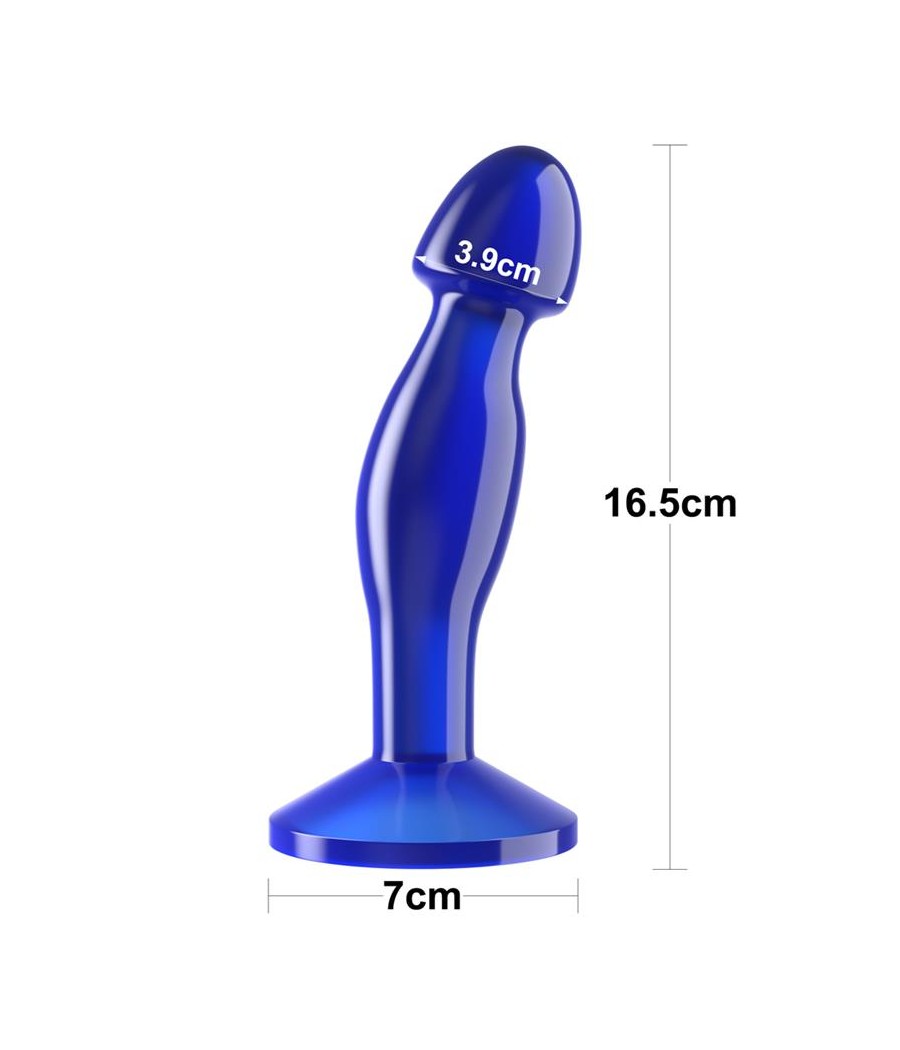 Plug Anal Flawless Azul Transparente 65