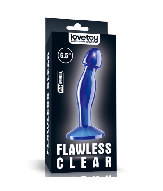 Plug Anal Flawless Azul Transparente 65