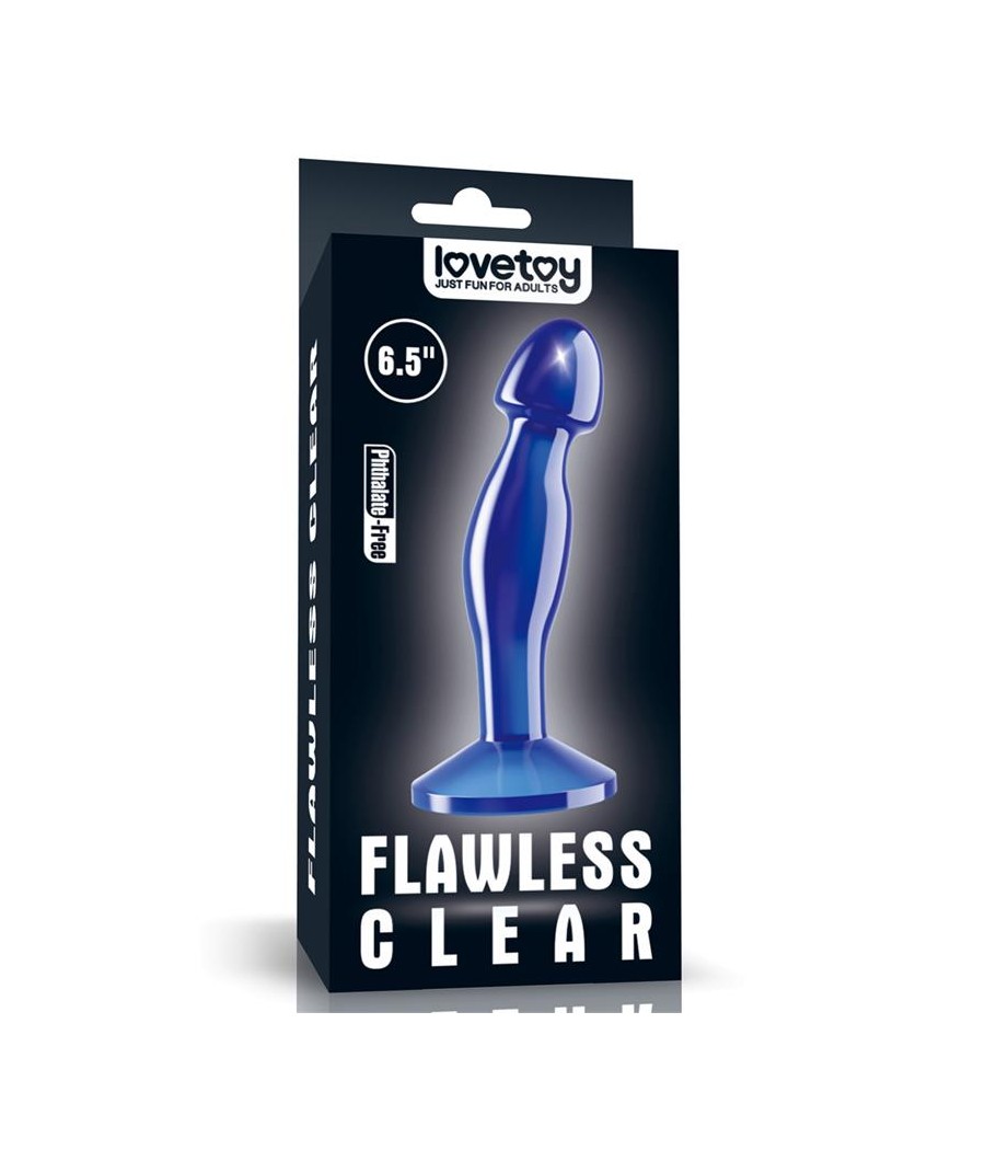 Plug Anal Flawless Azul Transparente 65